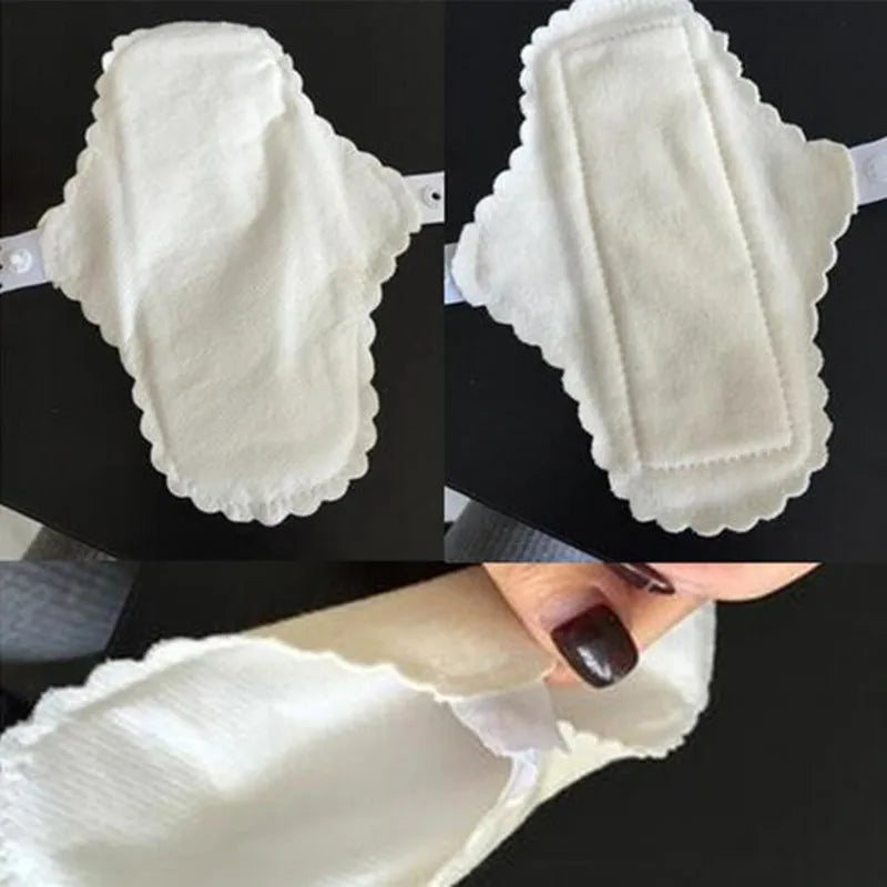 3-Piece Washable Cotton Panty Liners - Soft Reusable Feminine Hygiene Pads for Daily Comfort