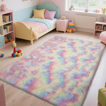 VIKAMA Ultra Soft Puffy Rug - Cozy Bedroom Living Room Floor Mat for Nursery, Kids Room and Home Decor