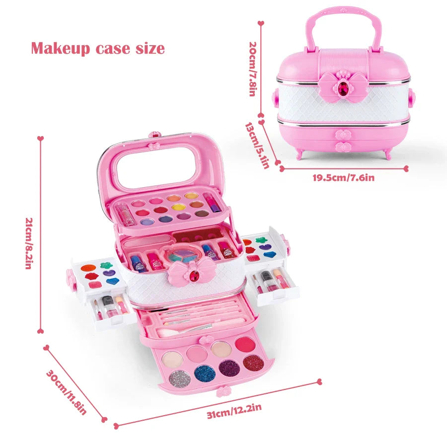 Kids Washable Makeup Kit for Girls – Real Makeup Set for Toddlers & Children, Fun Toy for Little Girls