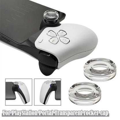 Rocker Cap for PlayStation Portal - Transparent Liquid Silicone Game Controller Cover & Thumb Grip for PS5