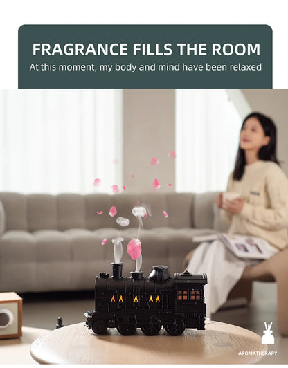 Aierwill Train Air Humidifier – Ultrasonic Aromatherapy Diffuser with Mist Maker, Essential Oil Aroma Diffuser, Remote Control