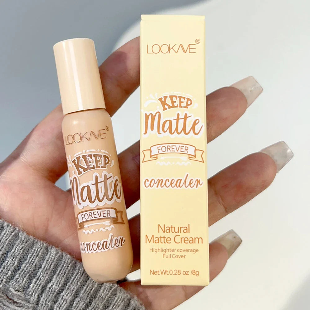 Waterproof Matte Liquid Concealer – Moisturizing Cream for Acne, Dark Circles, Face Contouring & Foundation Makeup