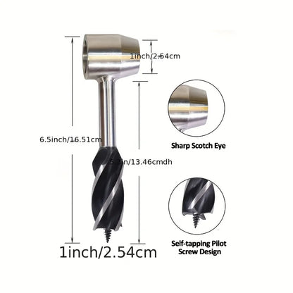 Portable Outdoor Survival Woodworking Auger Drill Bits Set - Bushcraft Hand Drill Punch Tool for Camping & Hiking