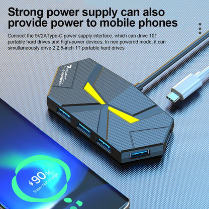 7-Port USB 3.0 Hub Type-C Docking Station — High-Speed 5Gbps Adapter for Laptop, Hard Drive, Mouse & Keyboard