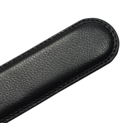 Genuine Leather Men's Click Belt – Luxury Designer Automatic Buckle for Jeans, High-Quality Waist Strap