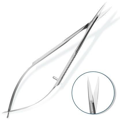 Stainless Steel Eyebrow Makeup Scissors – Curved & Straight Cuticle Trimmer Beauty Tool