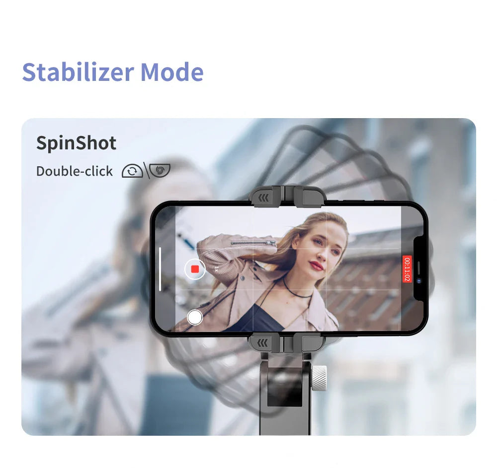 360° Rotation Gimbal Stabilizer & Selfie Stick – Tripod for iPhone & Smartphone Live Photography