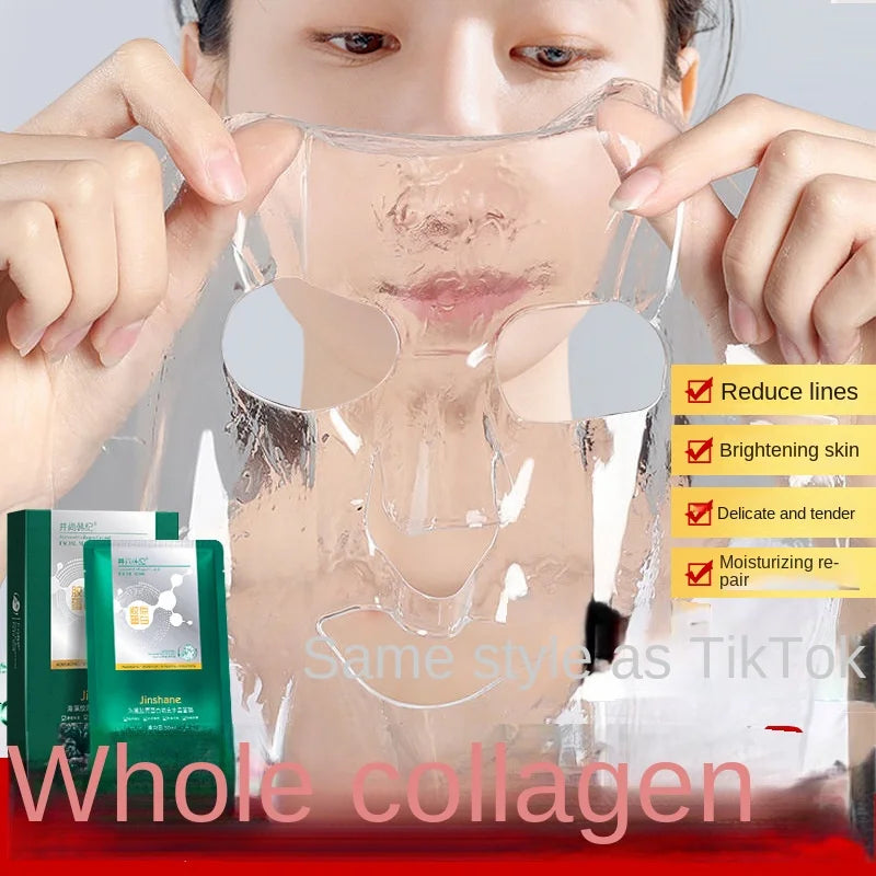 5pcs 30ml Seaweed Collagen Crystal Mask - Tiktok Hot Sale Replenishing Fruit Jelly Skin Care Masque
