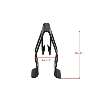 10Pcs Car Dashboard Trim Clips - Black Metal Rivet Fasteners for Ford, Mazda, Audi, Toyota