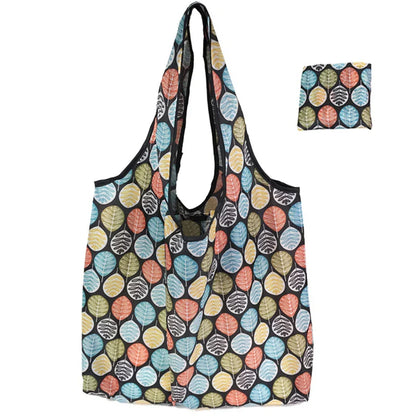Portable Foldable Shopping Bag – Large Capacity Nylon Tote with Fashion Prints, Lightweight Reusable Travel & Grocery Essential Bag