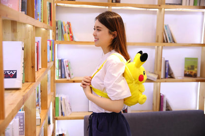 Pikachu Plush Backpack — Pokémon Peluche Stuffed Toy Schoolbag, Cute Cartoon Gift for Kids