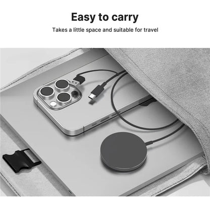 100W Magnetic Wireless Charger Pad with USB & Type-C — Fast Charging Dock for MagSafe iPhone 16/15/14/13/12 Pro Max