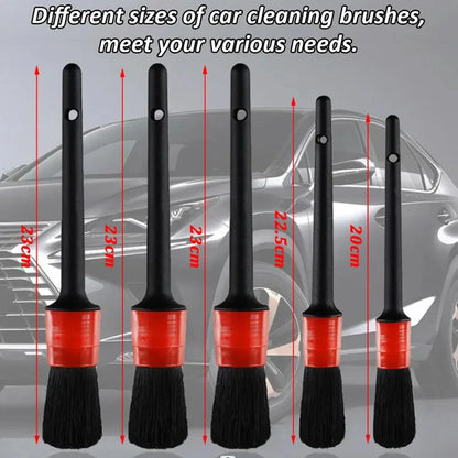 17Pcs Car Detailing Brush Set - Brushes, Sponges, and Towels for Car Cleaning, Air Vents, Rim Cleaning - Dirt and Dust Clean Tools