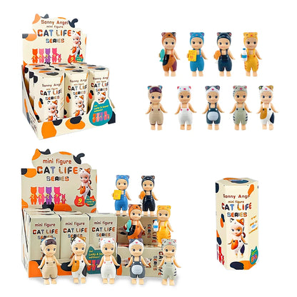Sonny Angel Cat Life Blind Box — Random Collectible Action Figure Toy, Doll Ornament & Gift for Kids/Fans