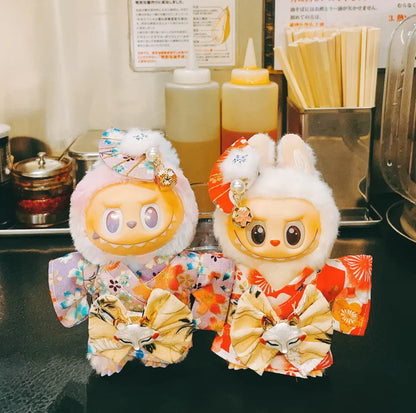 17cm Labubu V1-V3 Doll Clothes – Traditional Kimono Outfit Accessories, Fashion Gift