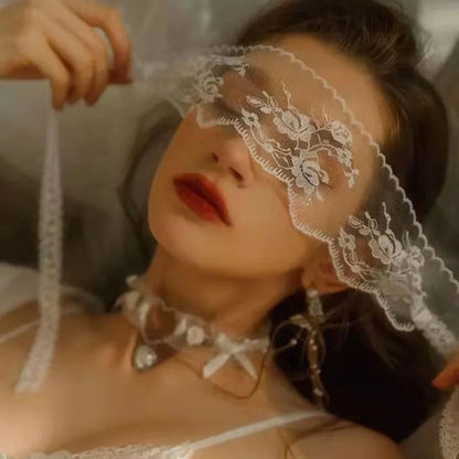 Fashion Lace Eye Mask — Hollow Out See-Through Blindfold, Adjustable Masquerade Mask for Party & Club Accessories