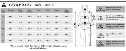 Gsou Women’s Winter Snow Jumpsuit – One-Piece Ski Suit, Thermal Waterproof & Windproof Outdoor Sportswear for Snowboarding