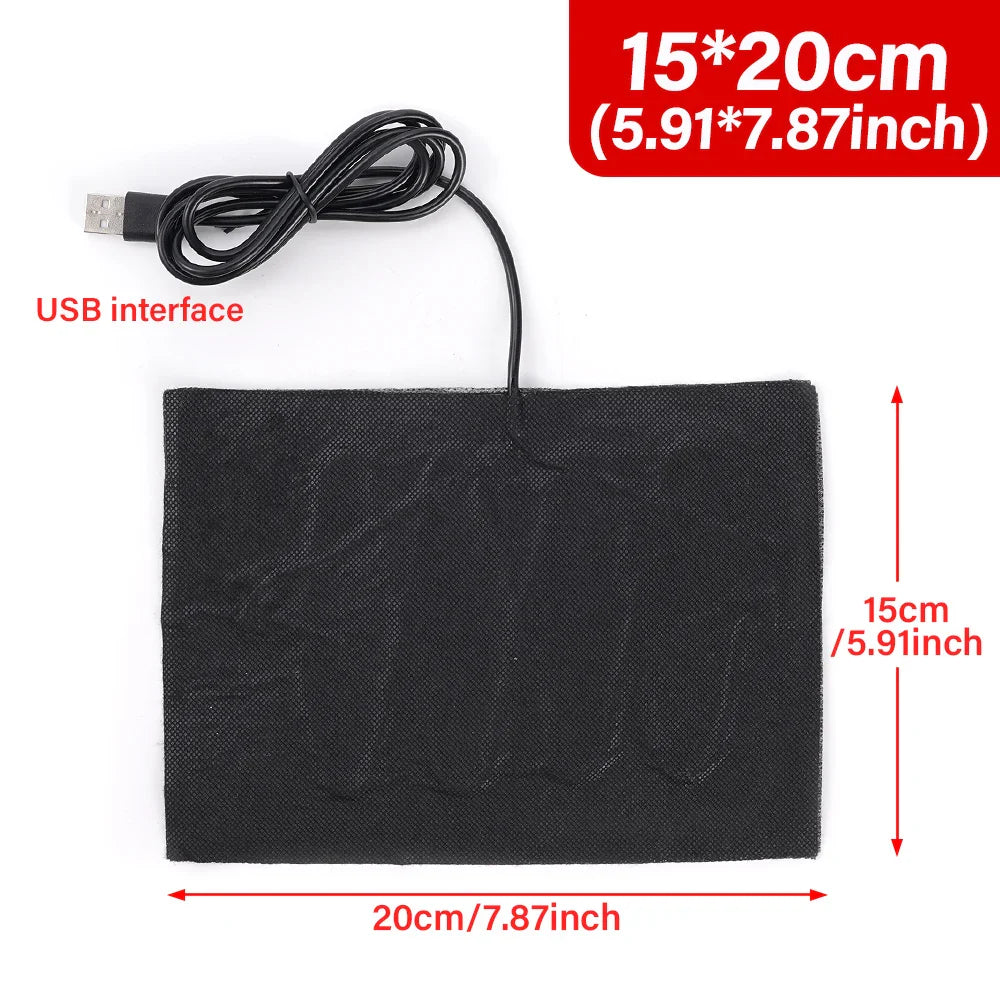5V USB Carbon Fiber Heating Pad – Fast Electric Infrared Hand & Body Warmer for Winter