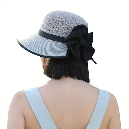 Women’s Wide Brim Straw Sun Hat – Summer Beach Vacation Hat with Sun Protection for Spring, Summer & Fall