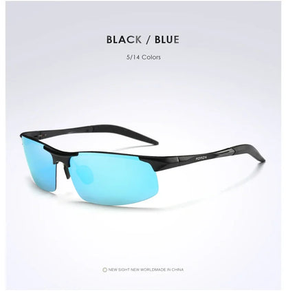 AORON Men’s Driving Sunglasses — Polarized UV400 Anti-Glare Retro Sport Glasses with Aluminum Magnesium Frame