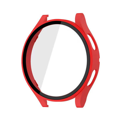 Tempered Glass & PC Bumper Case for Samsung Galaxy Watch 4/5/6/7/8 – Full Coverage Protective Cover (40mm & 44mm)