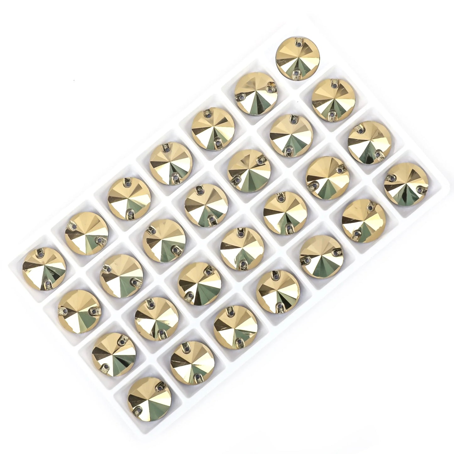 Crystal Rhinestone Flatback Beads - AB Round Shell Gems for DIY Crafts, Clothing & Wedding Decoration