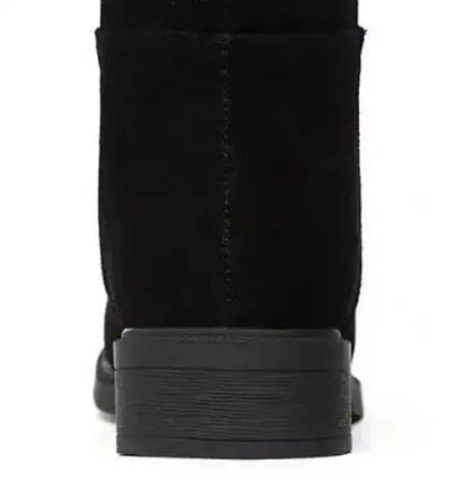 2025 Women’s Plush Snow Boots – Casual Flat Cotton Thigh-High Winter Shoes with Side Zipper