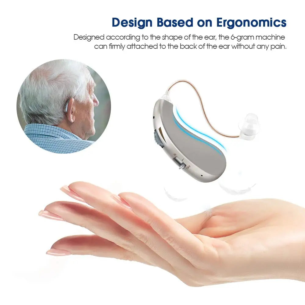 2025 Rechargeable Mini Hearing Aid – Adjustable Tone RIC Device for Elderly & Deaf, Portable Speaker Option
