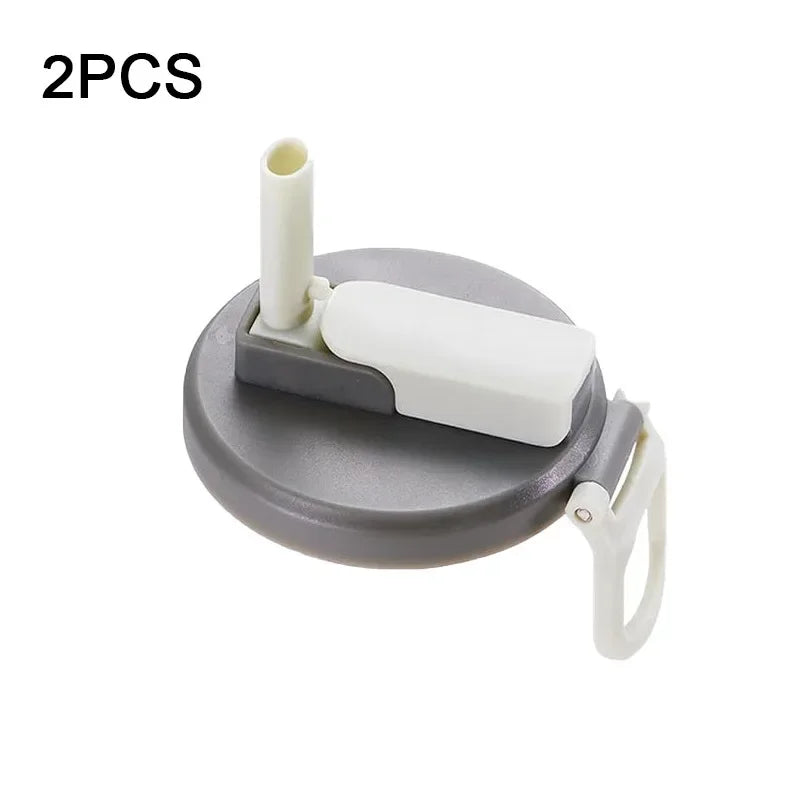 1/2pcs Portable Silicone Soda Can Lids with Straw — Reusable for Beer, Juice, and Canned Drinks
