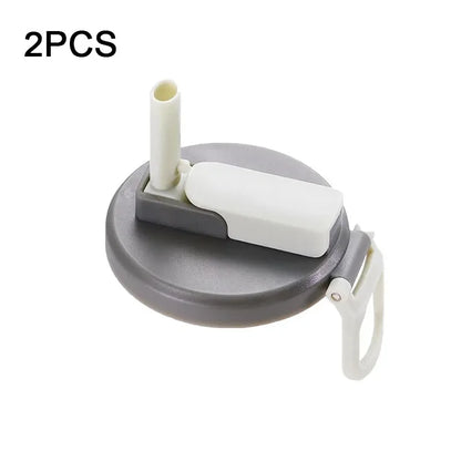 1/2pcs Portable Silicone Soda Can Lids with Straw — Reusable for Beer, Juice, and Canned Drinks