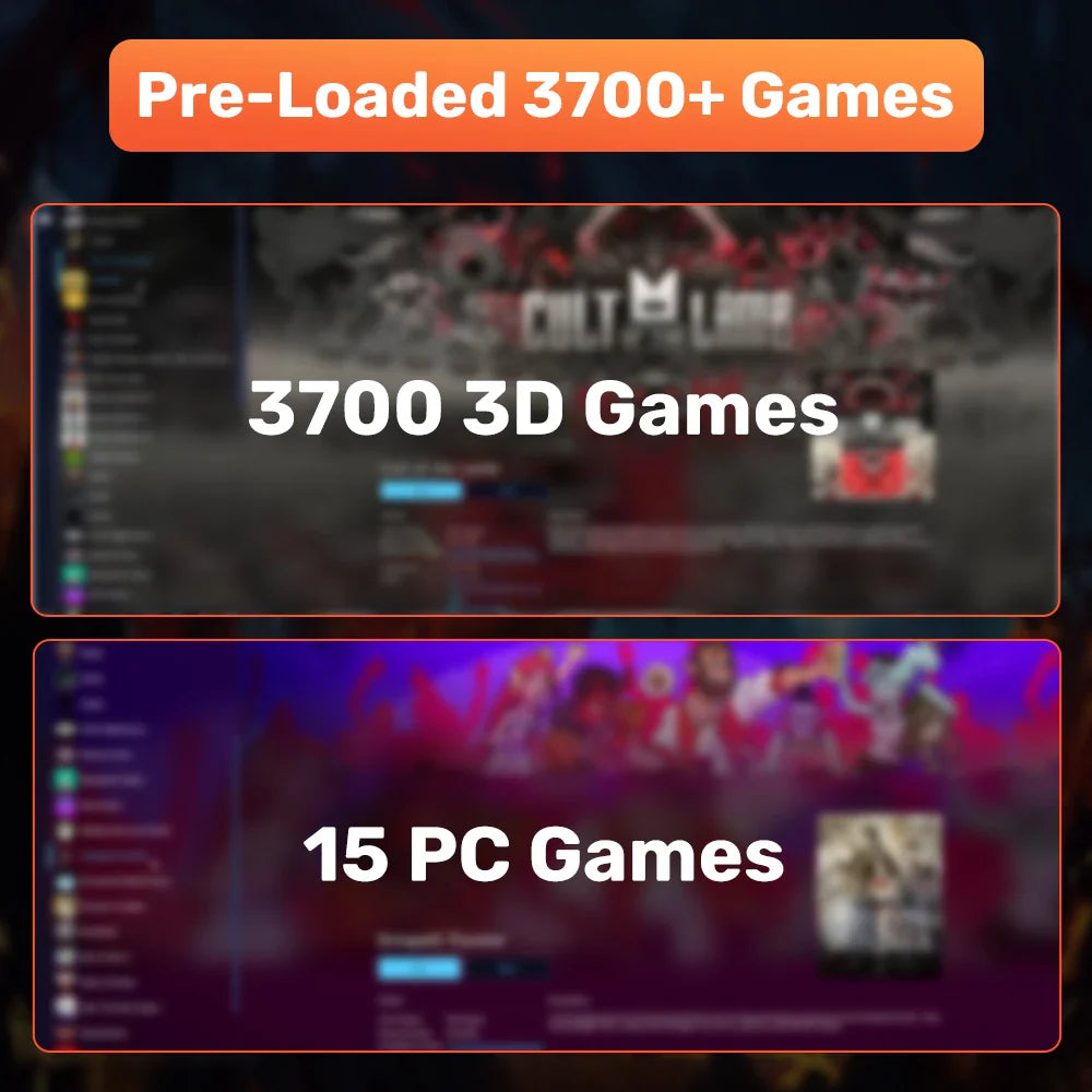Launchbox 500GB Gaming Hard Drive Emulator for PS4, Switch, GameCube, PS3, PS2, Wii, WiiU with 3700+ 3D & AAA PC Games