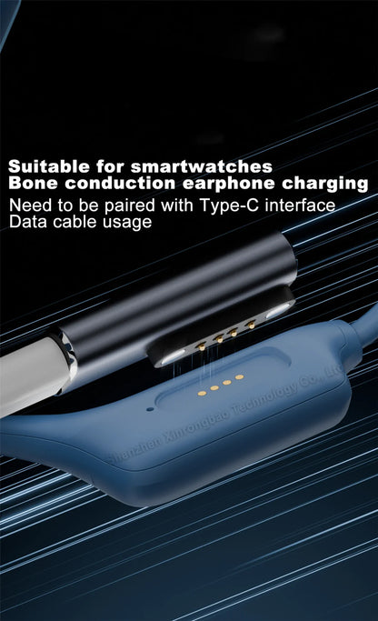 Shokz Bone Conduction Headset & Smartwatch USB-C to 7.62mm 2/4-Pin Magnetic Charging Adapter
