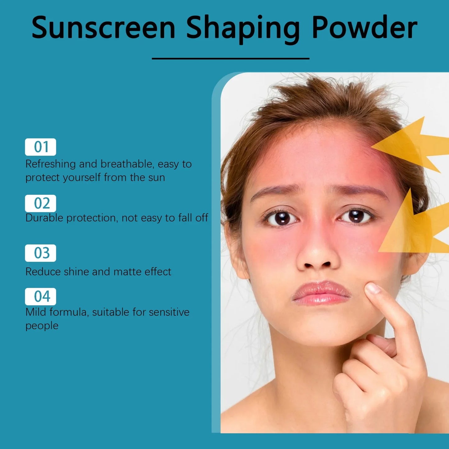 SPF50 Sunscreen Loose Powder – Full Coverage, Waterproof, Oil-Control Matte Setting Powder with Pore Blurring Sunblock