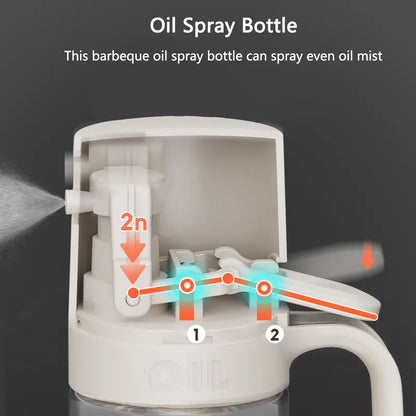 250ml High Borosilicate Glass Oil Spray Bottle: Versatile Olive Oil Mister and Cooking Dispenser for Air Fryer, Salad, and Baking