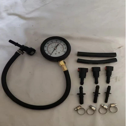 Car & Motorcycle Fuel Pressure Gauge Tester – 0-100 PSI Gasoline System Tool with Valve, 63mm/78.9mm/94.9mm