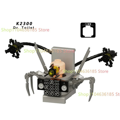 KDL Skibidi Toilet Man Anime Block Figures – TVMan, Titan, Cameraman & Speakerman Model Toy Gift for Kids