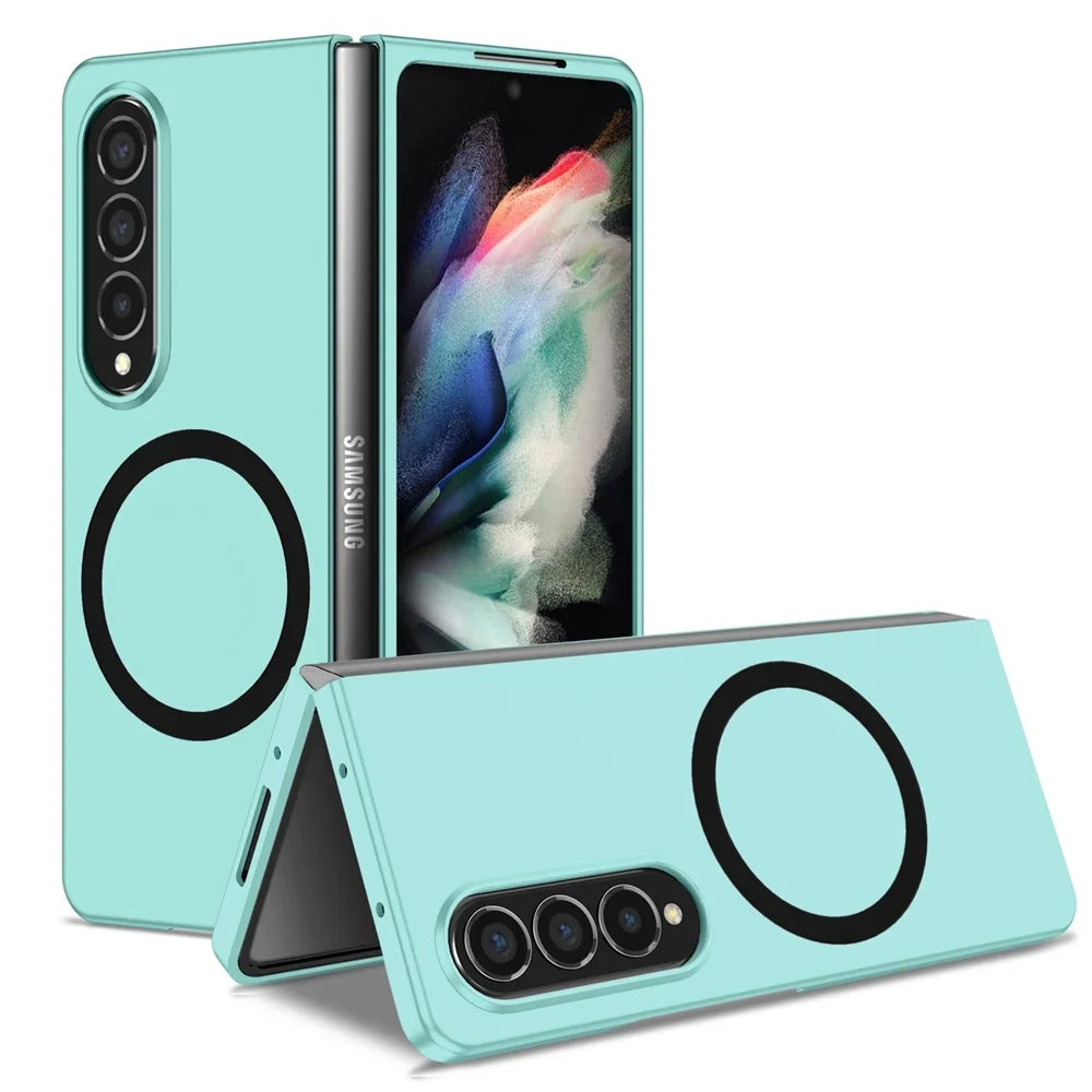 Magnetic Wireless Charging Case - Anti-Fingerprint Shockproof Magsafe Cover for Samsung Galaxy Z Fold 6/5/4/3