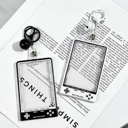Kpop Card Holder — Fashion Transparent Student ID & Photocard Protector with String for Kids & Idol Fans