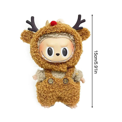 Cute Knitted Clothes Keychain – Outfit for 17cm Labubu/Macaron Doll, Kids & Girl Gifts