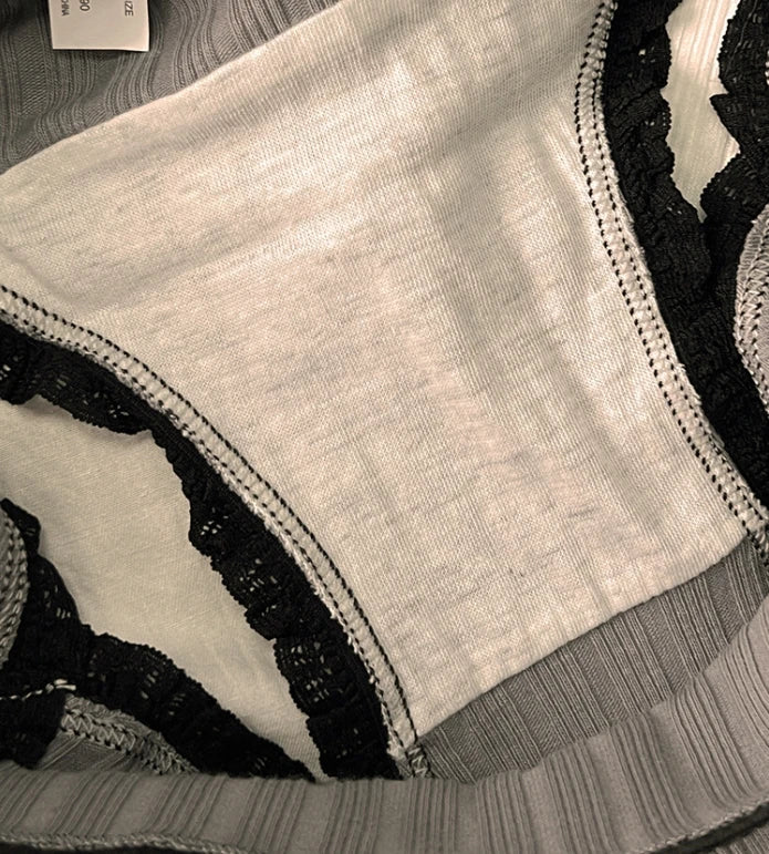 3-Piece Women’s Cotton Panties Set – Mid-Waist, Breathable Underwear, Solid Color Briefs, Sexy Lingerie for Girls