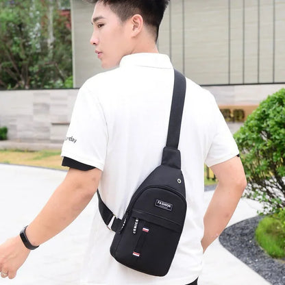2023 New Chest Bag – Men’s Simple Nylon Fashion Waterproof Messenger Pack, One Shoulder Crossbody Bag