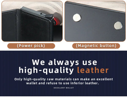 Anti-Theft RFID Credit Card Holder – Smart Minimalist Slim Wallet for Men & Women, Cardholder & Cash Case