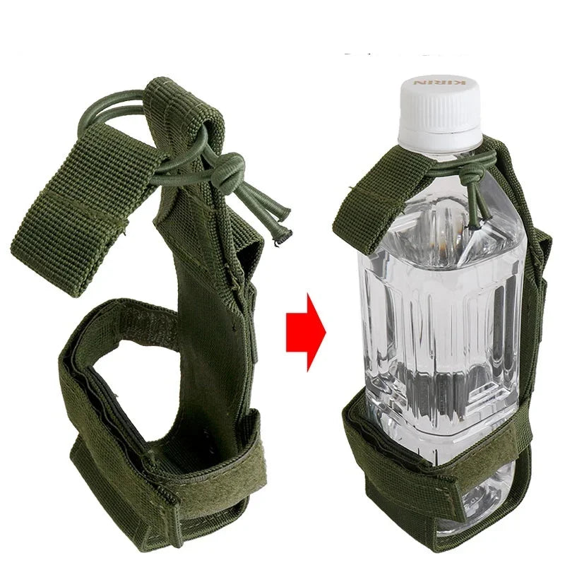 MOLLE Nylon Water Bottle Holder – Outdoor Camping & Hiking Belt Pouch for Canteen Carrier