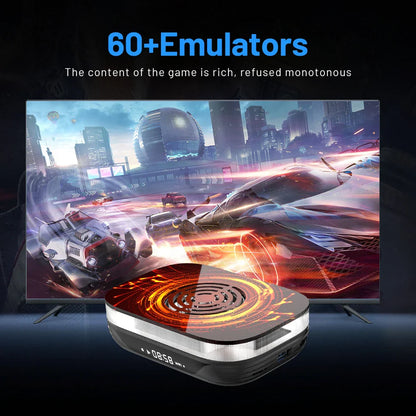 KINHANK Amlogic S905X4 Retro Video Game Console – Super Console X4 Plus with 90,000 Games, 60+ Emulators, 4K HD TV Box for Arcade/MAME/NAOMI