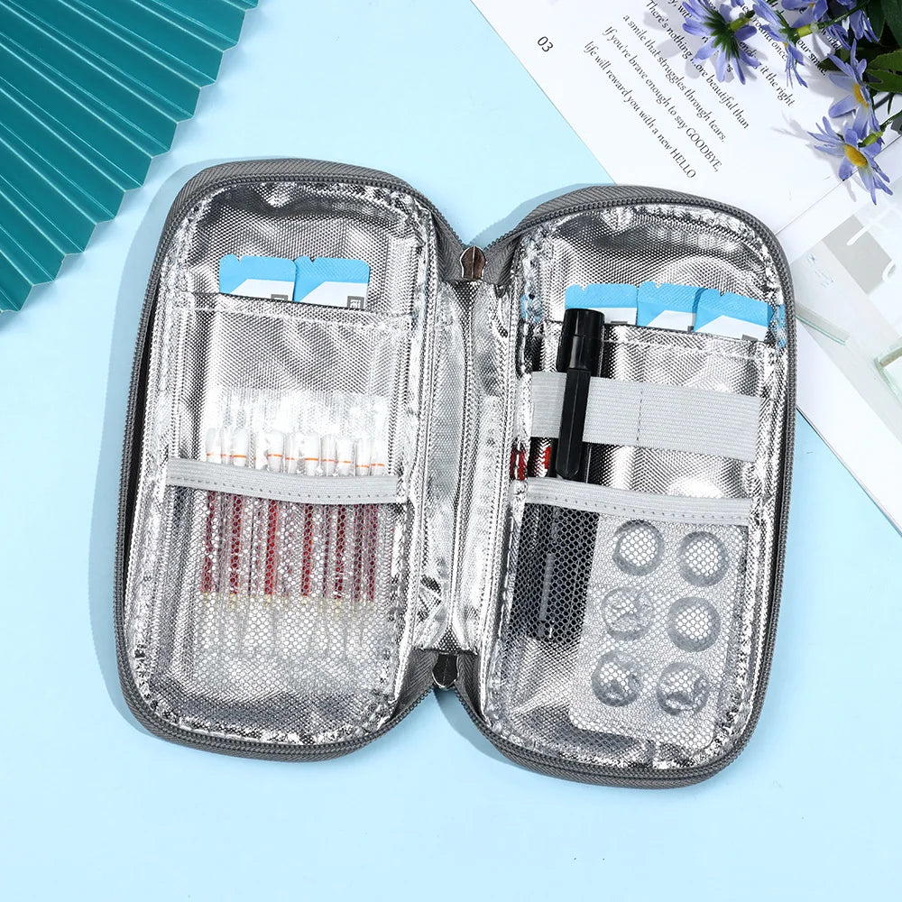 Insulin Cooling Bag without Gel – Oxford Medical Portable Thermal Insulated Travel Case for Diabetics, Pill Protector