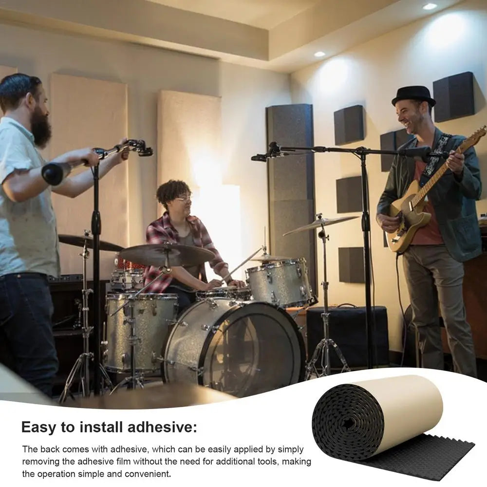 Self-Adhesive Sound Absorbing Acoustic Panels Waterproof Soundproof Pads for Car & Studio