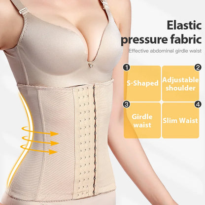 Women’s Slimming Waist Trainer Belt — Tummy Control Body Shaper, Fat Compression Girdle & Firm Corset Shapewear