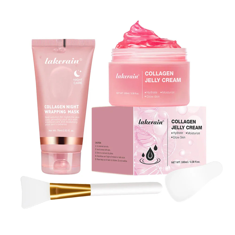 Collagen Jelly Cream – Hydrolyzed Overnight Peel-Off Facial Mask for Hydration & Firming
