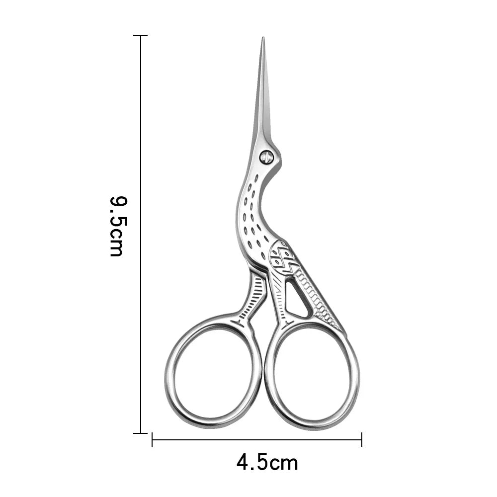 European-Style 9CM Makeup Scissors – Compact Stainless Steel Eyebrow, Nose Hair & Nail Trimming Tool