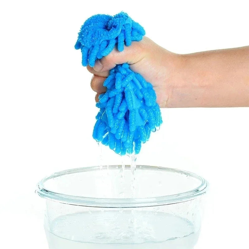 1/5pcs Microfiber Car Wash Gloves — Ultra-Absorbent, Scratch-Free Auto Cleaning Sponge Tool